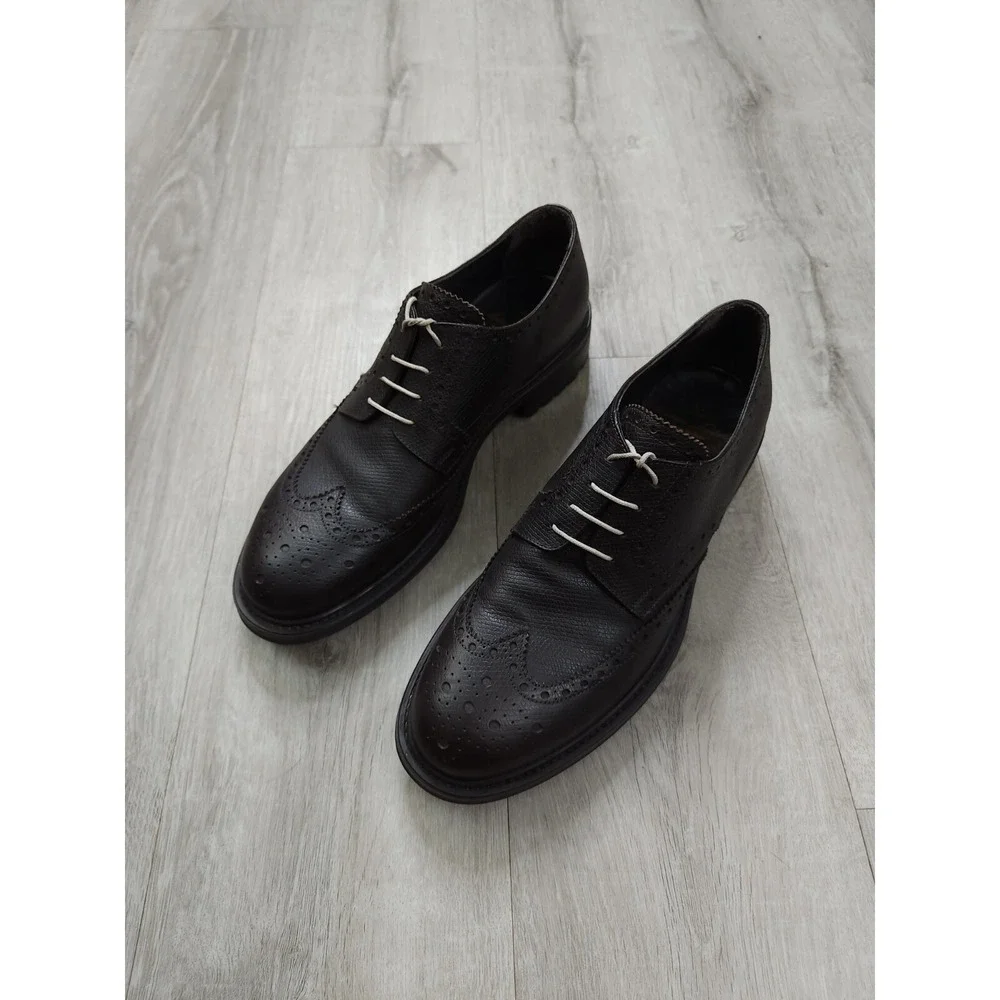 Brooks Brothers Wingtip Leather Lace Up Dress‎ Shoes Mens 10 Made in Italy